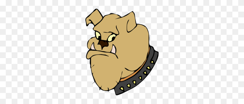 252x298 Cartoon Bulldog Head Clip Art - Bulldog Face Clipart