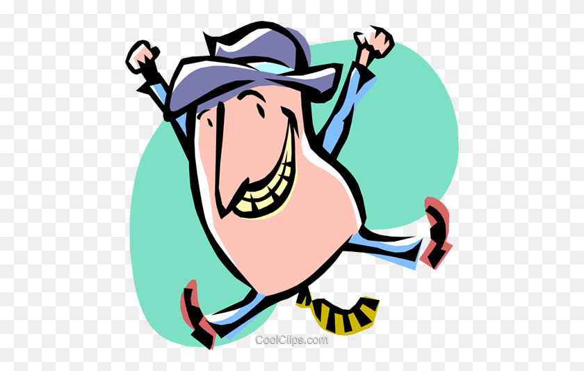 480x473 Cartoon Businessman Jumping For Joy Royalty Free Vector Clip Art - Jumping For Joy Clipart