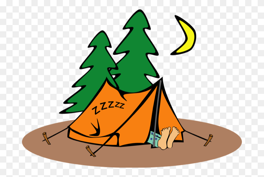 700x506 Cartoon Campfire And Tent - Campfire Clip Art