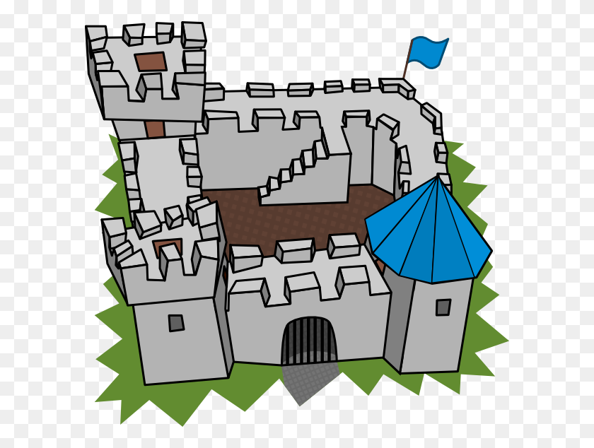 600x574 Cartoon Castle Png, Clip Art For Web - Sand Castle Clipart