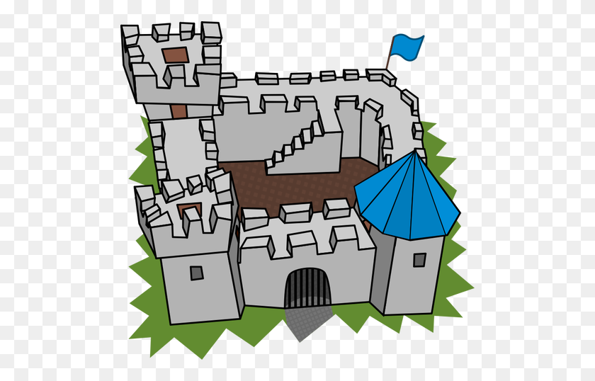 500x478 Cartoon Castle Vector Clip Art - Palace Clipart