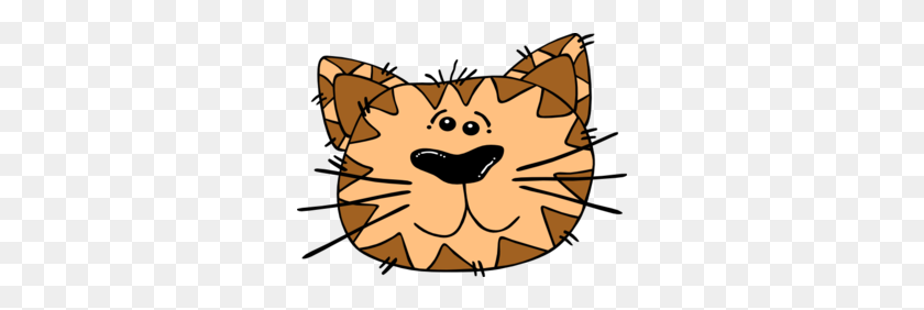300x222 Cartoon Cat Face Clip Art - Whiskers Clipart
