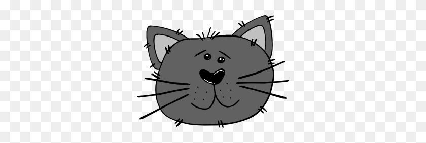 300x222 Cartoon Cat Face Clip Art - Cat Sitting Clipart