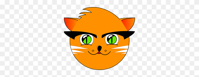 300x268 Cartoon Cat Face Eyes Clip Art - Cat Eyes Clipart