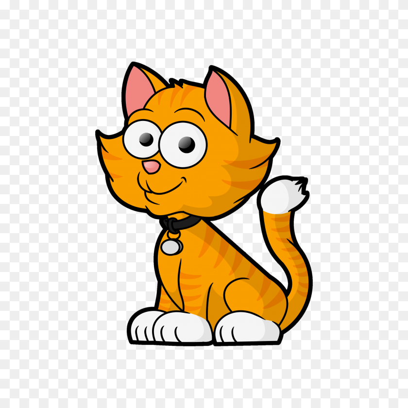 2500x2500 Cartoon Cat Png Clip Art - Follow Clipart