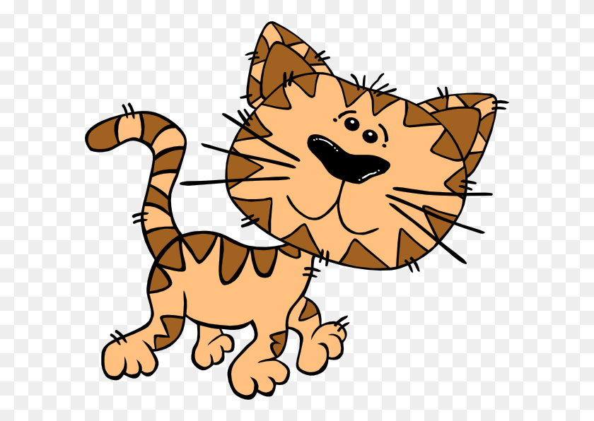 600x536 Dibujos Animados Gato Caminando Clipart - Cute Cat Clipart