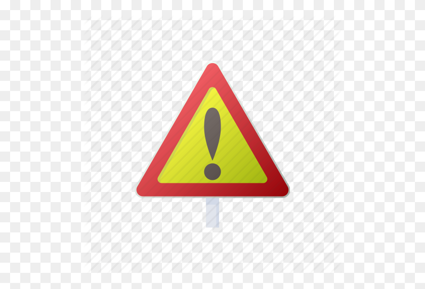 512x512 Cartoon, Caution, Danger, Road, Sign, Traffic, Triangle Icon - Blank Road Sign PNG