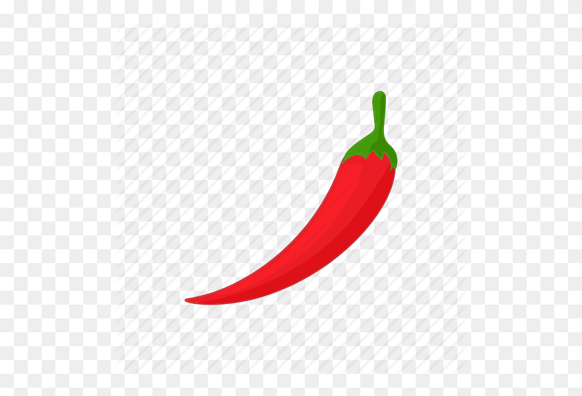 512x512 Cartoon, Cayenne, Chili, Food, Hot, Pepper, Red Icon - Hot Pepper PNG