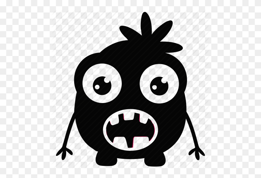 512x512 Cartoon, Character, Creature, Cute, Fluffy, Goofy, Gremlin - Screaming PNG