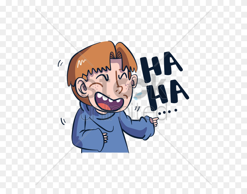 600x600 Cartoon Character Laughing Vector Image - Person Laughing Clipart