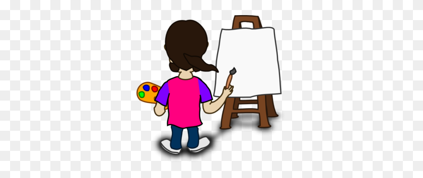 298x294 Cartoon Character Painting Blank Slate Clip Art - Painter PNG