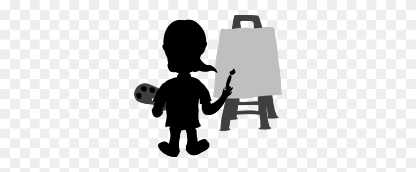 298x288 Cartoon Character Painting Blank Slate Clip Art - Clipart Painter