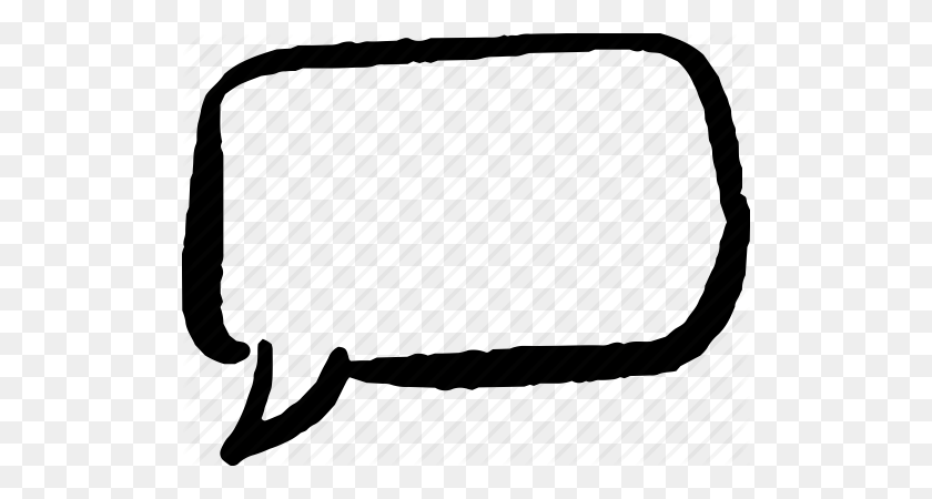 512x390 Cartoon, Chat, Communicate, Hand Drawn, Rounded, Speech Bubble - Talk Bubble PNG