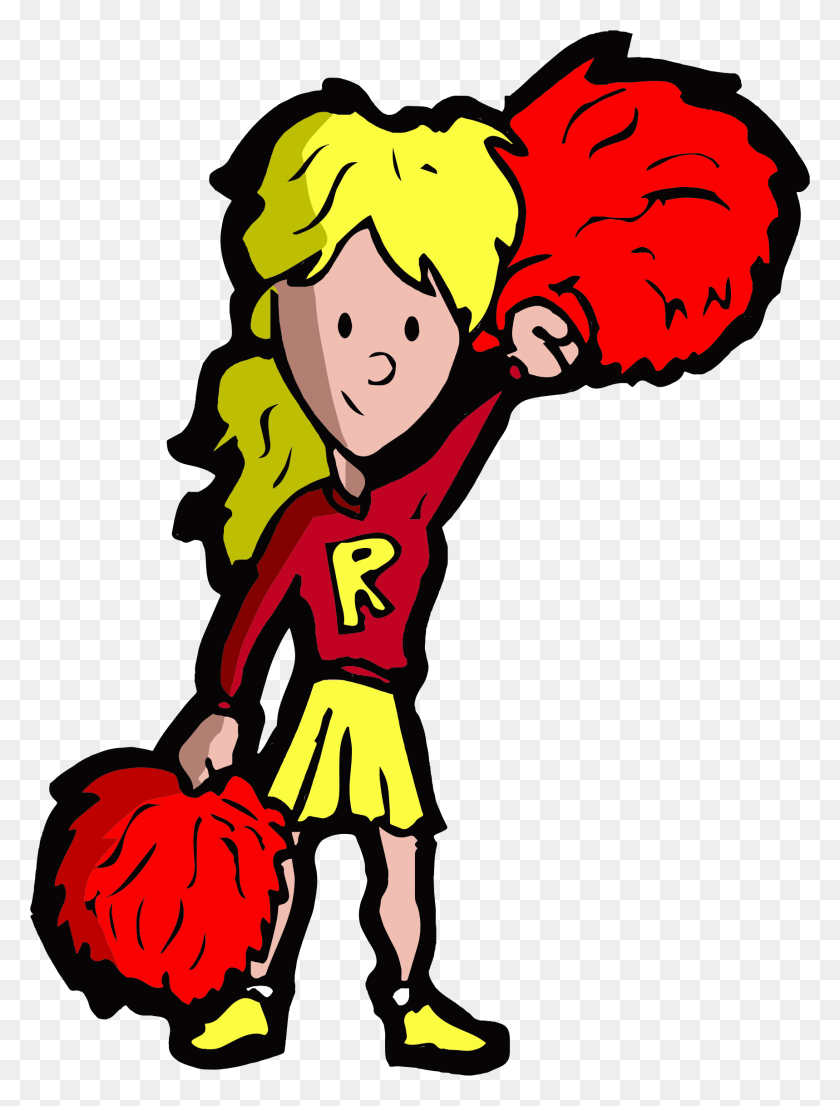 1718x2304 Cartoon Cheerleader Pictures Free Download Clip Art - Toe Touch Clipart