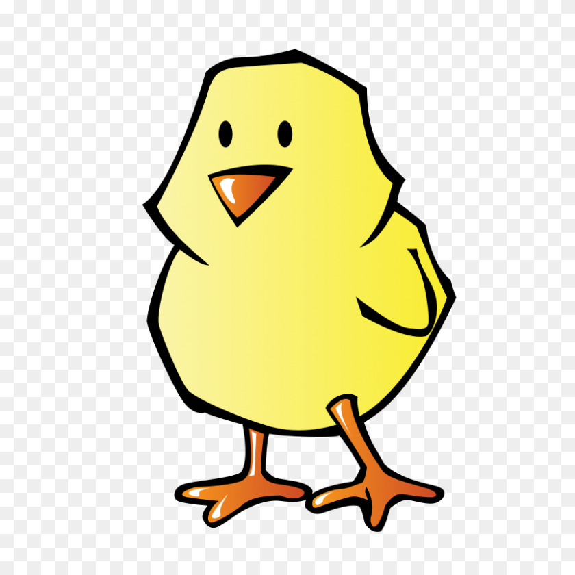 800x800 Cartoon Chicken Little - Funny Chicken Clipart