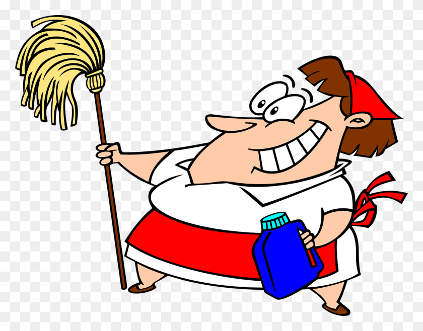 1280x982 Cartoon, Cleaning, Comic Characters, Lady, Maid - Free Clipart Cleaning Lady