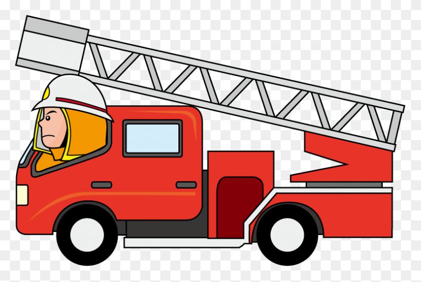 792x511 Cartoon Clipart Firetruck Vehículo De Emergencia Camión Acrílico - Camión De Bomberos Imágenes Prediseñadas Gratis