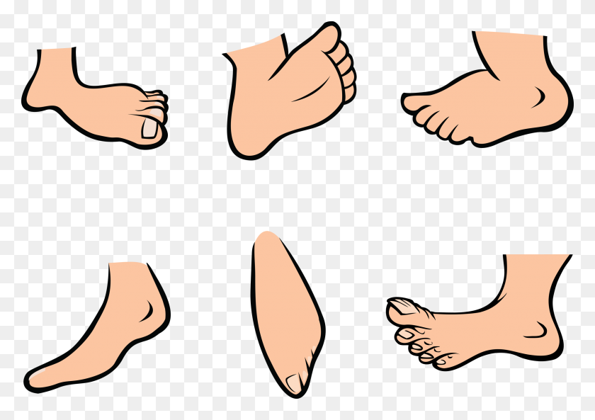 2400x1641 Cartoon Clipart Foot - Running Feet Clipart