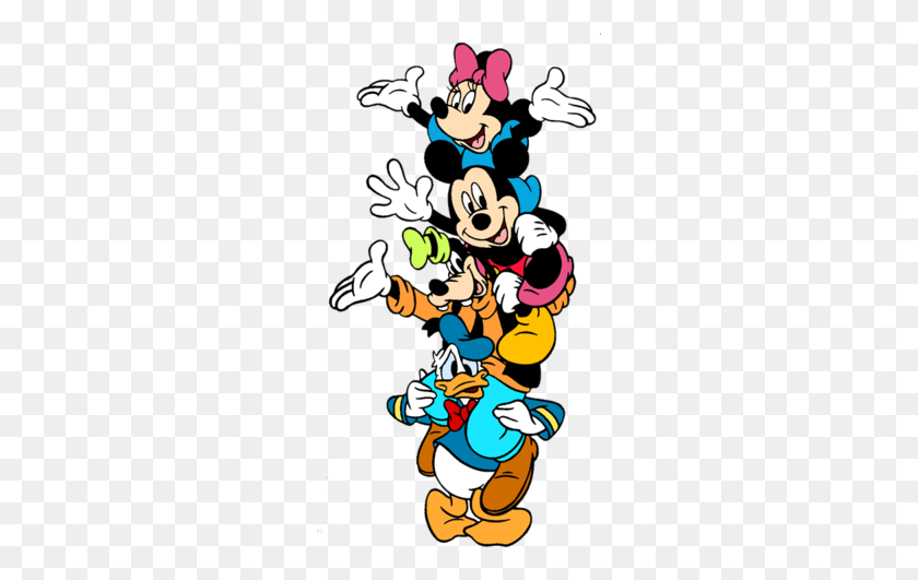 260x471 Cartoon Clipart Minnie Mouse Pluto Goofy Minnie Mouse Running Png - Mickey Mouse And Friends Clipart