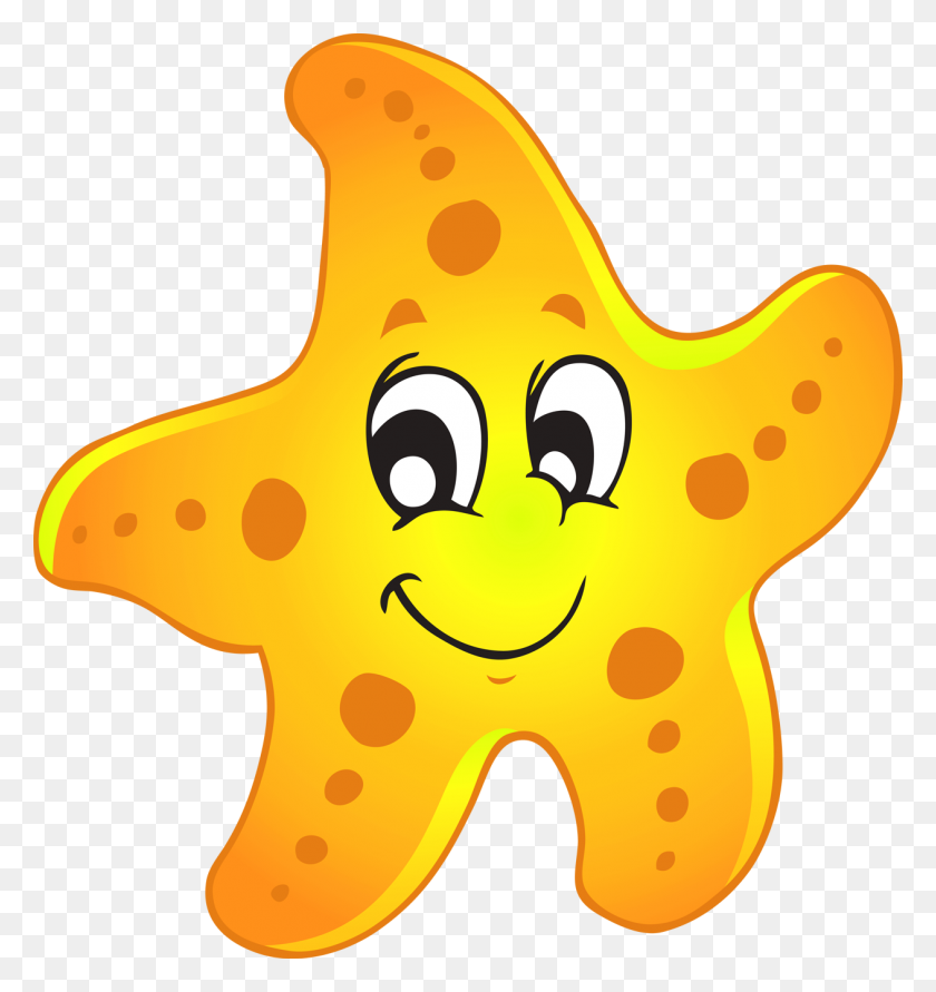 1262x1346 Cartoon Clipart Starfish - Pink Star Clipart