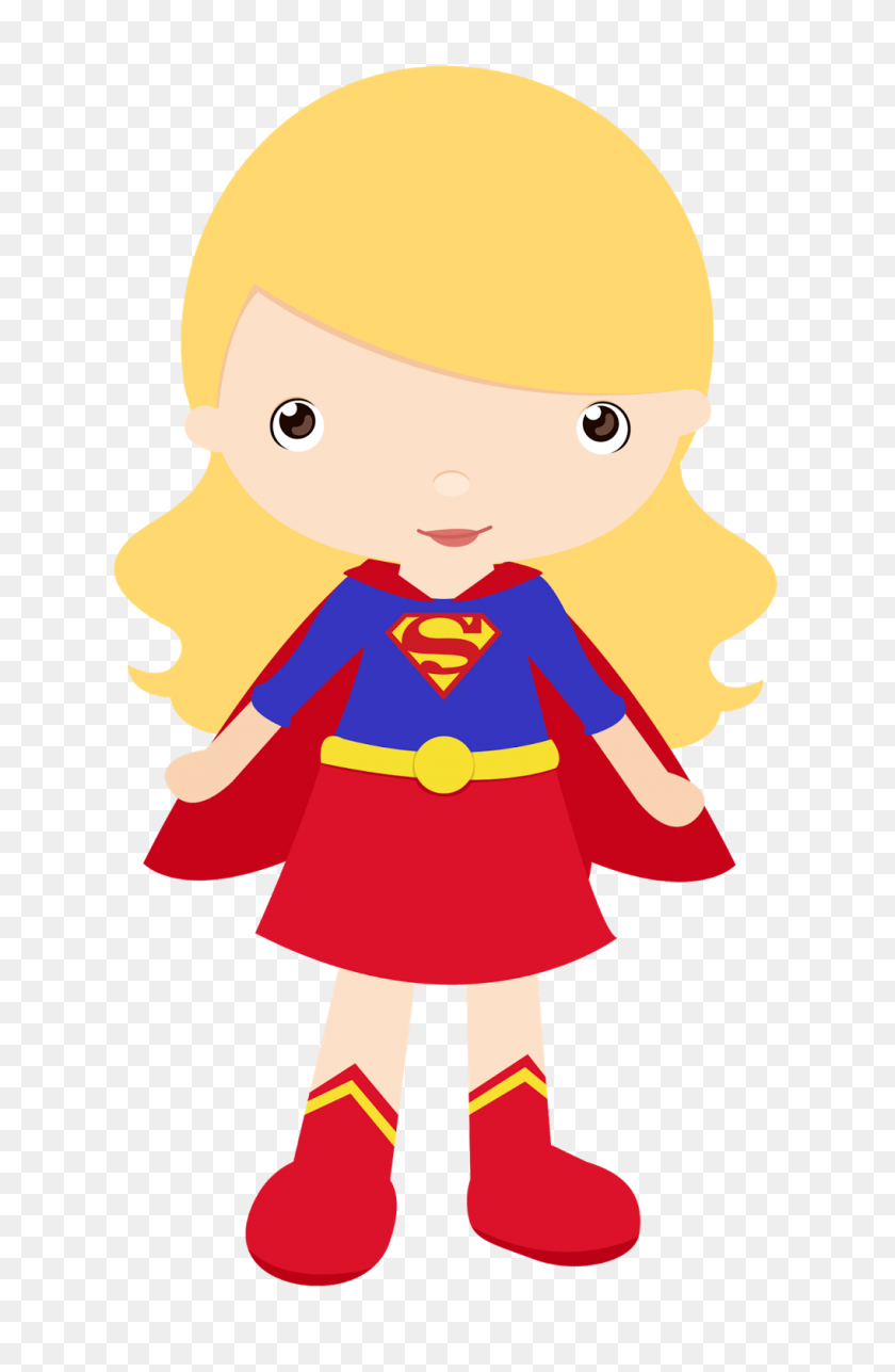 1017x1600 Cartoon Clipart Wonder Woman Batman Superman Super Heroinas Baby - Clipart Wonder Woman