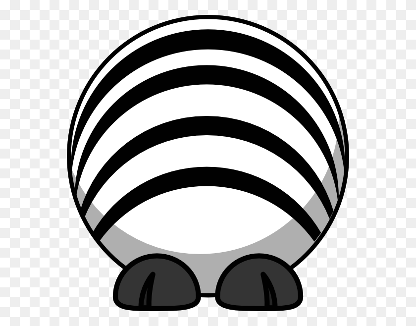 570x598 Cartoon Clipart Zebra - Smore Clipart Black And White