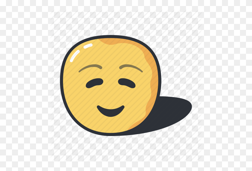 512x512 Cartoon, Closed, Emoji, Eyes, Small, Smile, Smiley Icon - Eyes Emoji PNG