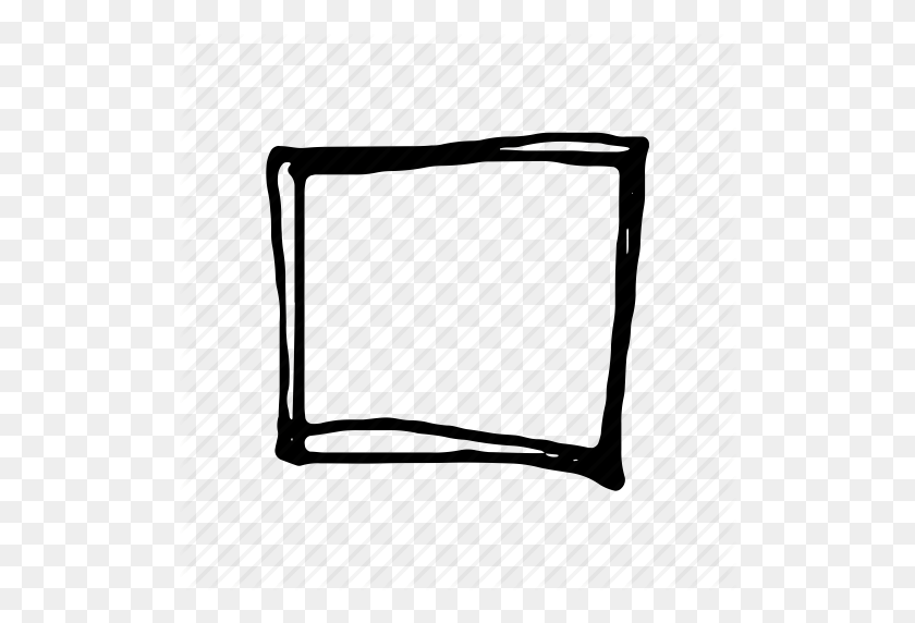 512x512 Cartoon, Comic, Large, Outline, Square Icon - Square Outline PNG