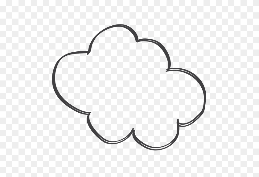 512x512 Cartoon Comic Speech Doodle Cloud - Clouds Transparent PNG