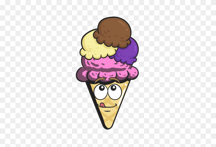 378x512 Cartoon, Cone, Cream, Emoji, Ice Icon - Ice Cream Cone PNG