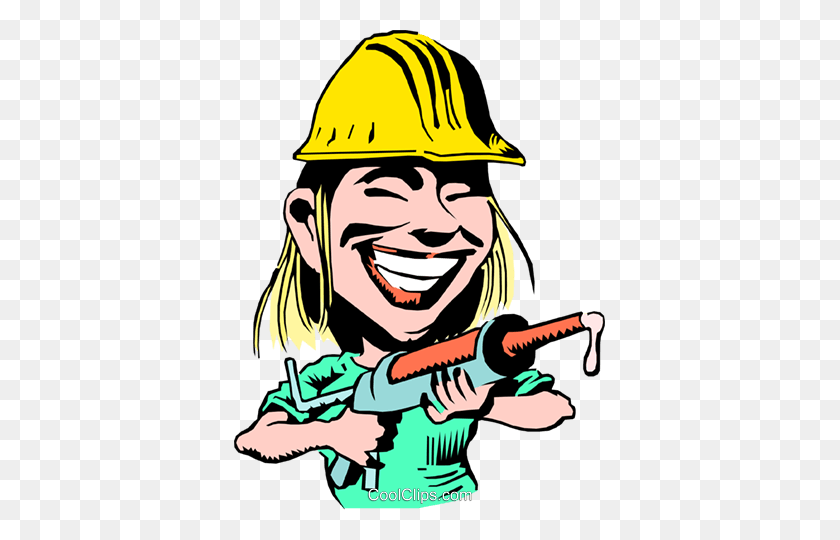 371x480 Cartoon Construction Worker Royalty Free Vector Clip Art - Construction Tools Clipart