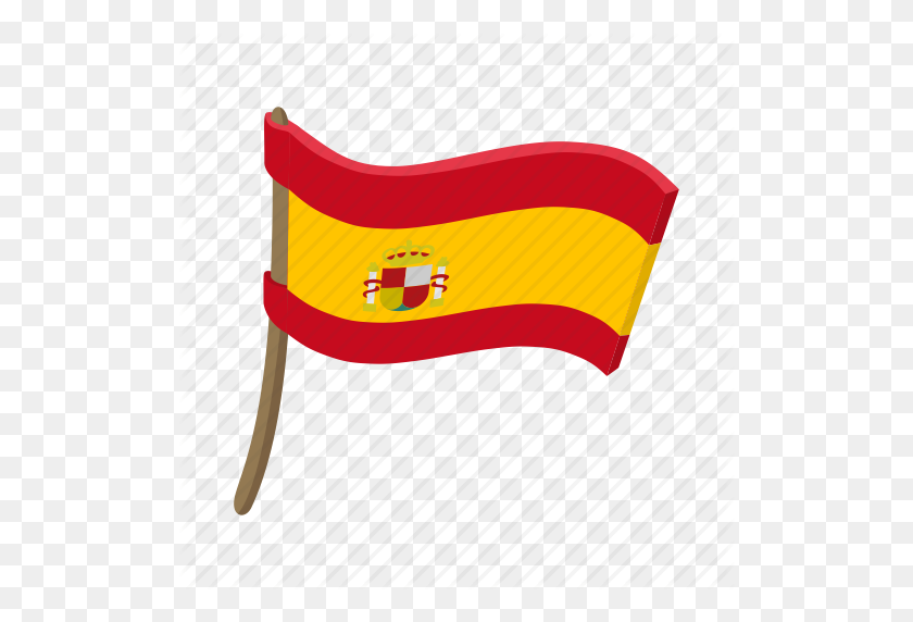 512x512 Cartoon, Country, Flag, National, Patriotism, Spain, Spanish Icon - Spain Flag PNG