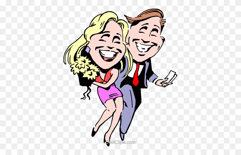 397x480 Cartoon Couple On A Date Royalty Free Vector Clip Art Illustration - Date Clipart