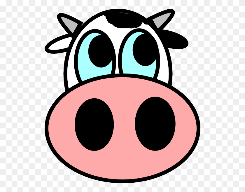 534x598 Cartoon Cow Face Clip Art - Free Cow Clipart