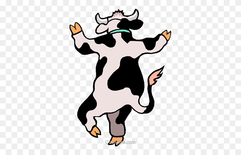 Cartoon Cow Royalty Free Vector Clip Art Illustration - Vaca Clipart ...