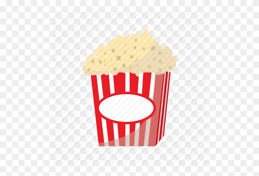 512x512 Cartoon, Crispy, Eat, Food, Fried, Golden, Popcorn Icon - Popcorn PNG