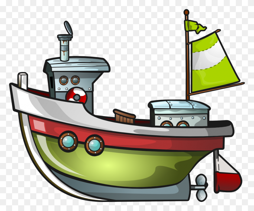 1024x839 Cartoon Cruise Ship Clipart Kid - Fish PNG Clipart