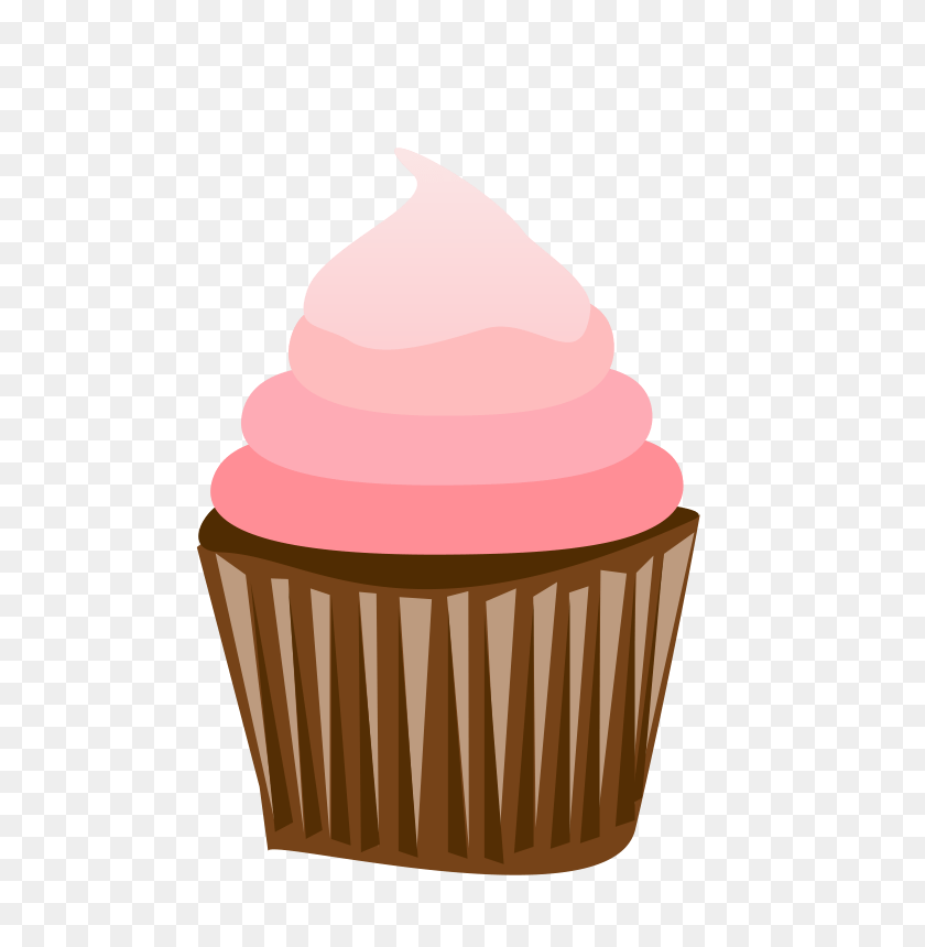 600x800 Cartoon Cupcake Pink Topping Transparent Png - Cupcake PNG