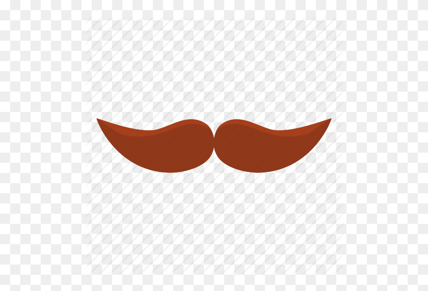 512x512 Cartoon, Curl, Face, Logo, Mustache, Old, Thick Mustache Icon - Mustache Clipart PNG