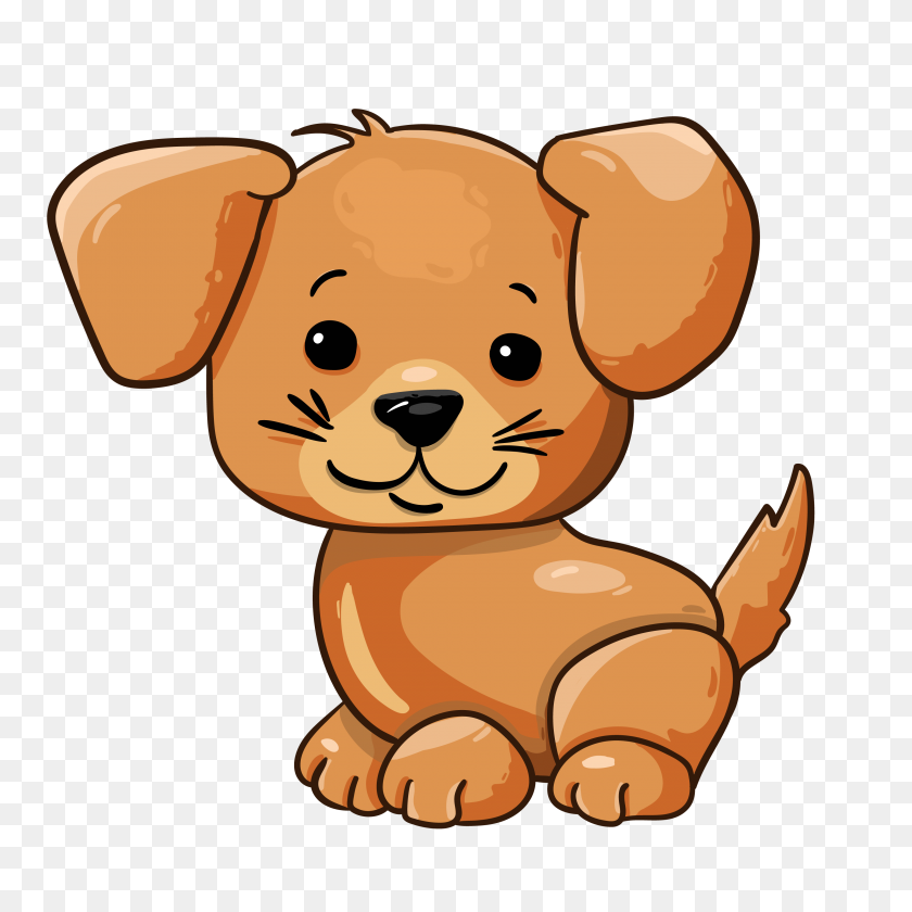3000x3000 Cartoon Cute Puppy Free Vectors For Download - Cute Dog PNG