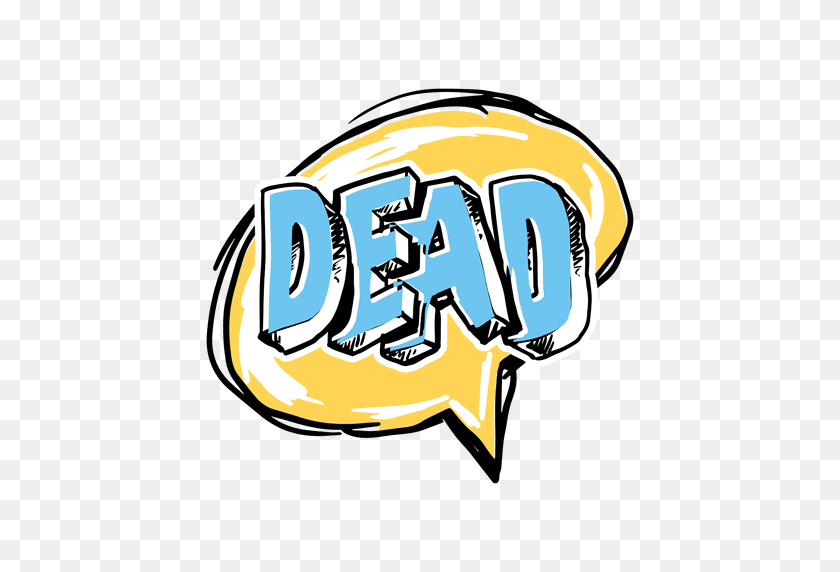 512x512 Cartoon Dead Slang Word - Dead PNG