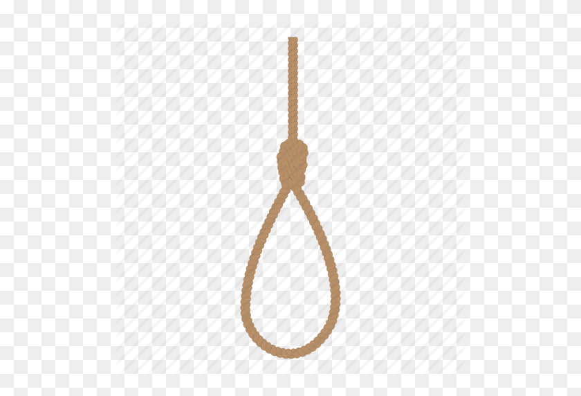 512x512 Cartoon, Death, Execution, Lasso, Noose, Punishment, Rope Icon - Noose PNG
