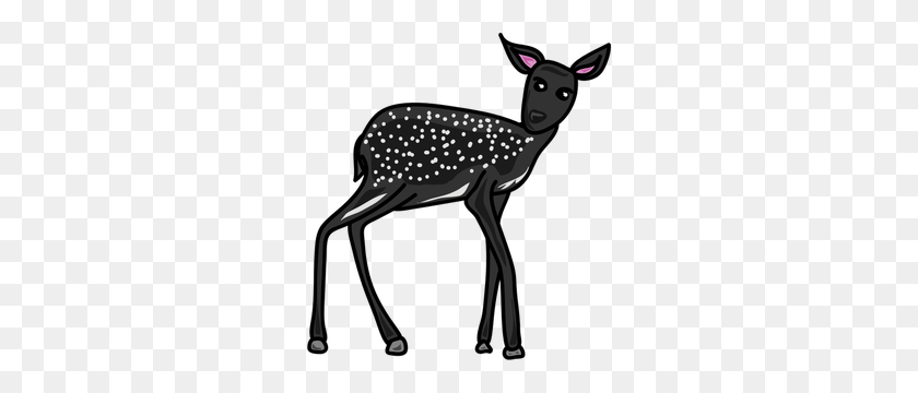 278x300 Cartoon Deer Head Clip Art - Deer Antlers Clipart Black And White
