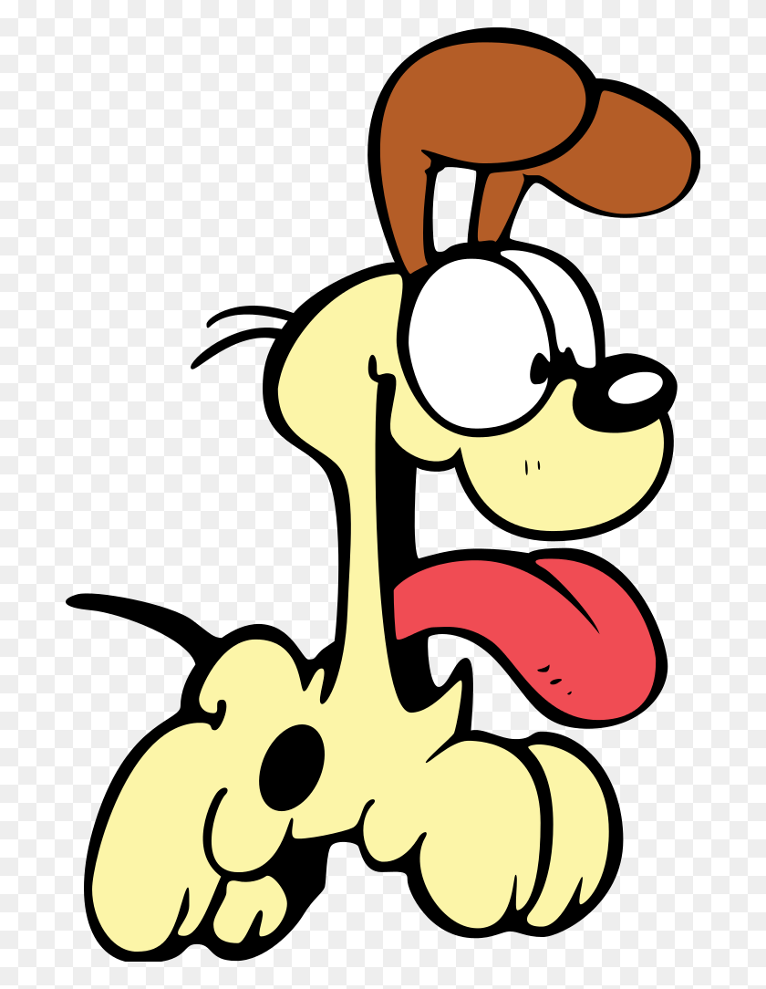 696x1024 Cartoon Dogs From Garfield Odie Dogs, Cartoon And Cats - Fat Dog Clipart