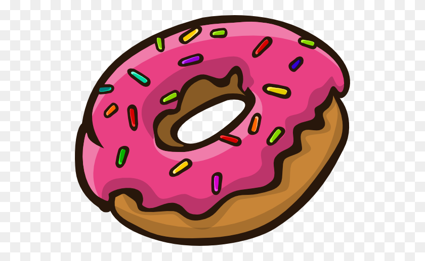 544x457 Cartoon Donut Cliparts Free Download Clip Art Png - Food Clipart PNG