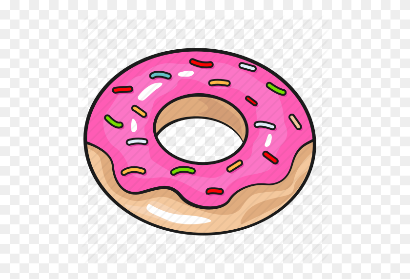 512x512 Donut Donut De Dibujos Animados Descargar Gratis Clipart En Png - Mixture Clipart