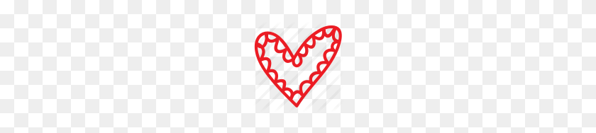 128x128 Dibujos Animados, Doodle, Dibujado A Mano, Corazón, Amor, Bosquejo, Icono De San Valentín - Corazón Dibujado A Mano Png