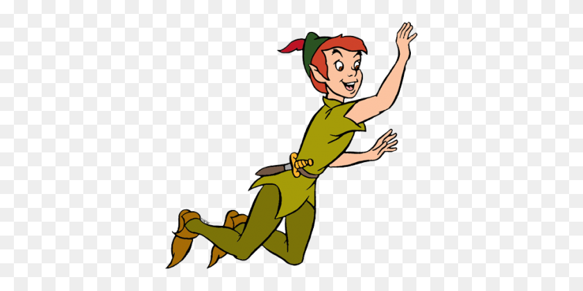 367x360 Cartoon Download Free Pan Peter - Peter Pan Silhouette PNG