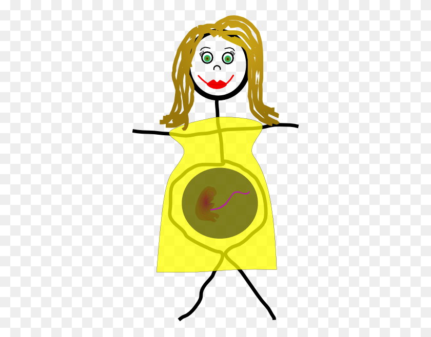 330x598 Cartoon Drawing Of Pregnant Woman Clip Art Free Vector - Pregnant Clipart