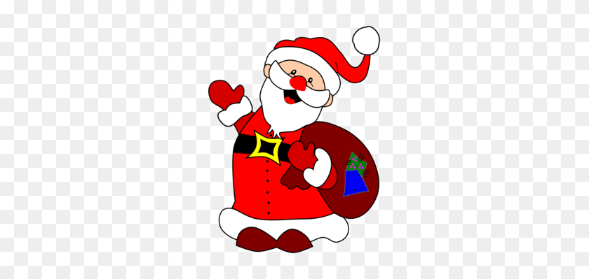 259x339 Cartoon Drawing Santa Claus Sheep Christmas Ornament Free - Christmas Eve Service Clipart